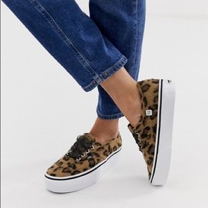 fuzzy leopard vans